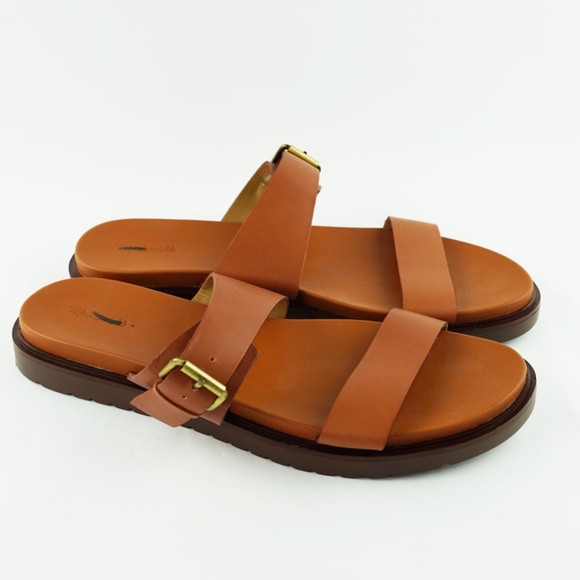 MADEWELL Size 12 The Dee Double-Strap Slide Sandal in Warm Coffee $98 NP292 - Picture 4 of 6